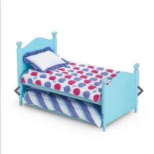 American Girl Trundle Bed and bedding